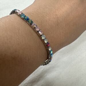 Rhinestone Stretch Bracelet Multicolor Costume Fashion Jewelry Fairy Kei